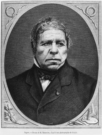 Jean Auguste Dominique Ingres (1780-1867) från ett fotografi av Etienne Carjat (1828-1906) 1867 av French School