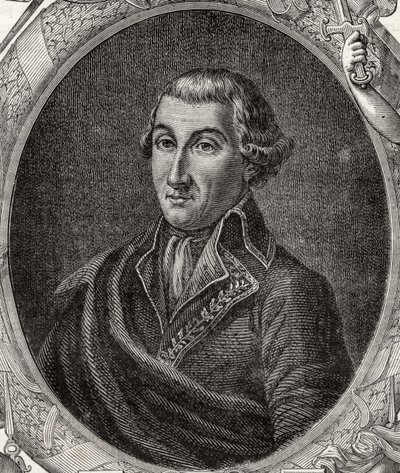 Jean Baptiste Camille Canclaux (1740-1817) från "Histoire de la Revolution Francaise" av Louis Blanc (1811-82) av French School