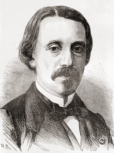 Jean Bernard Léon Foucault, från Vetenskapens underverk, publicerad ca 1870 (gravyr) av French School
