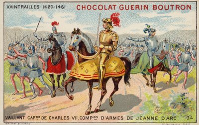 Jean Poton de Xaintrailles, fransk militärbefälhavare (chromolitho) av French School