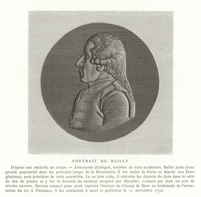 Jean Sylvain Bailly, fransk astronom, matematiker och revolutionär politiker av French School