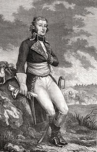 Jean Victor Marie Moreau (1763-1813) från en gravyr av Parmentier, från 
