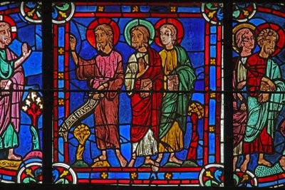 Johannes Baptist med Kristus (w0) av French School