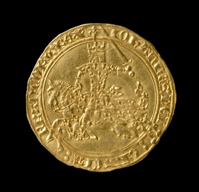 Johannes II den gode (1319-64) Frankrikes kung, Franc a Cheval, 1350-64 (framsidan) (guld) (för baksidan se 168068) av French School