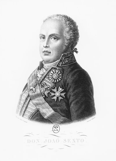 Johannes VI av Portugal (gravyr) av French School