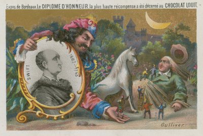 Jonathan Swift (1667-1745) (chromolitho) av French School
