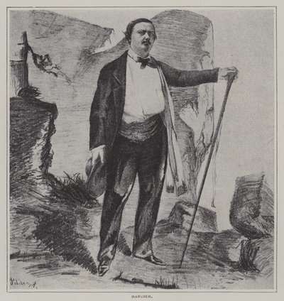 Joseph Darcier, fransk sångare, skådespelare och kompositör (litho) av French School
