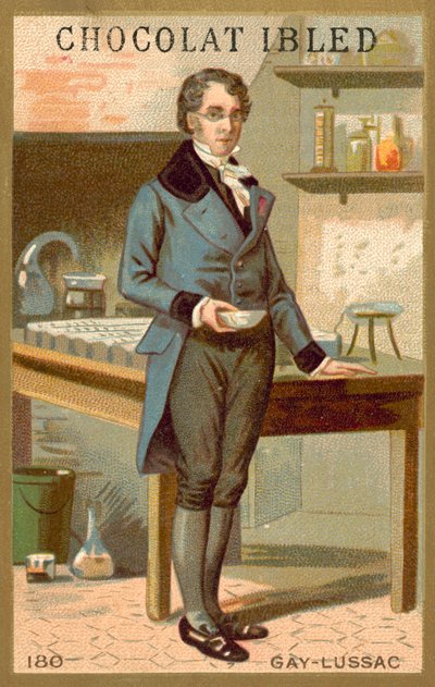 Joseph Louis Gay-Lussac, fransk kemist och fysiker (chromolitho) av French School