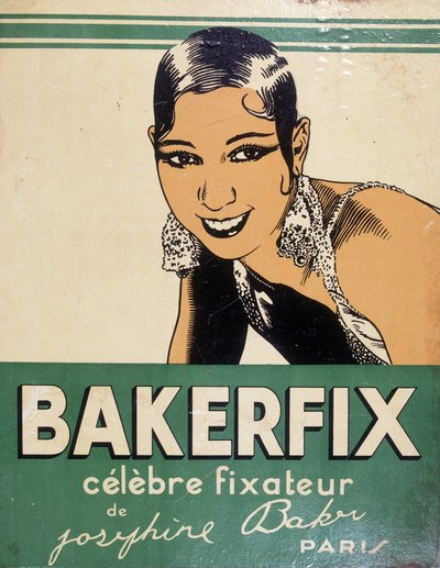 Josephine Baker - reklam för Bakerfix: "" Josephine Bakers berömda fixator"" av French School