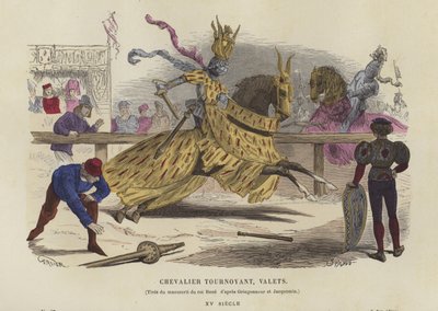 Riddarriddare och betjänter, 1400-talet av French School