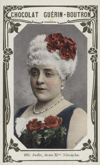 Judic, i Madame Nitouche (färgat foto) av French School