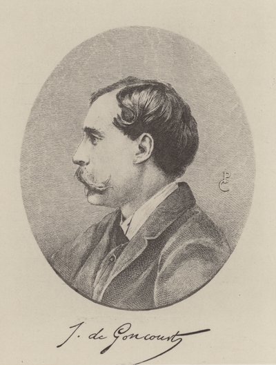 Jules de Goncourt, fransk romanförfattare (gravyr) av French School
