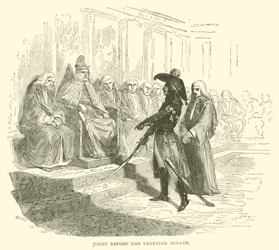 Junot inför den venetianska senaten (gravyr) av French School