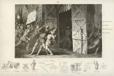 Dödandet av Etienne Marcel, provost för köpmännen i Paris, av Jean Maillard, Paris, juli 1358 av French School