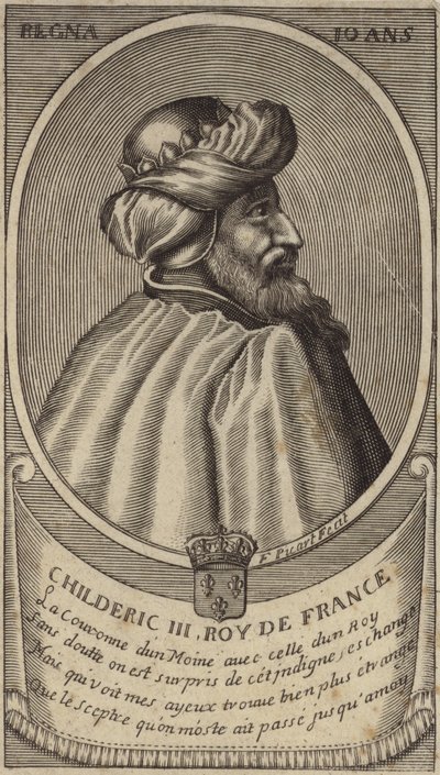 Kung Childeric III av frankerna av French School