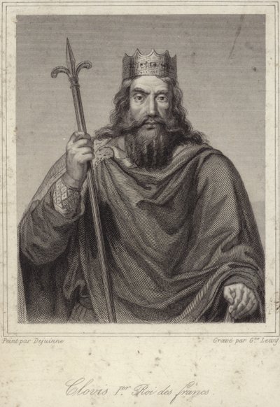 Kung Clovis I av frankerna av French School