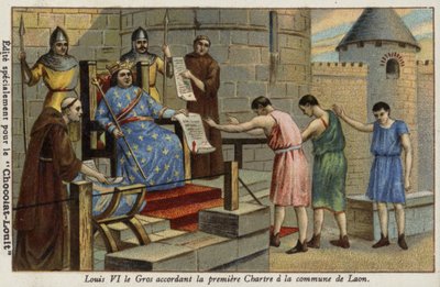 Kung Ludvig VI av Frankrike beviljade den första chartern till staden Laon, 1128 av French School