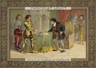 Kung Ludvig XI av Frankrike och Karl den djärve, hertig av Bourgogne av French School