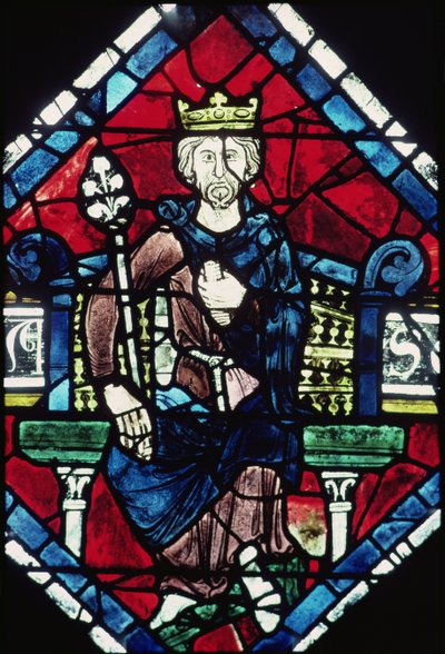 Kung av Juda, detalj från norrrosfönstret, c.1223 av French School