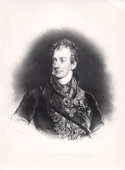 Klemens Wenzel Nepomuk Lothar (1773-1859) Prins av Metternich-Winneburg, ca 1815 av French School
