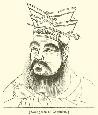 Koung-tseu ou Confucius (gravyr) av French School