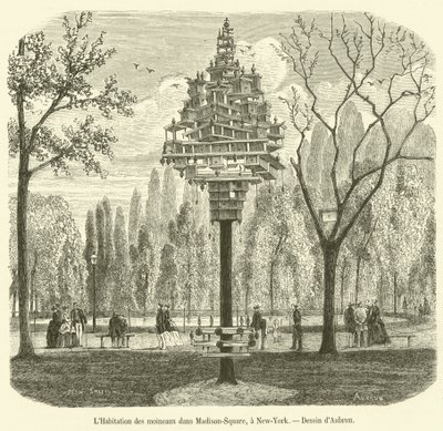 The House of Sparrows i Madison Square, New York (gravyr) av French School