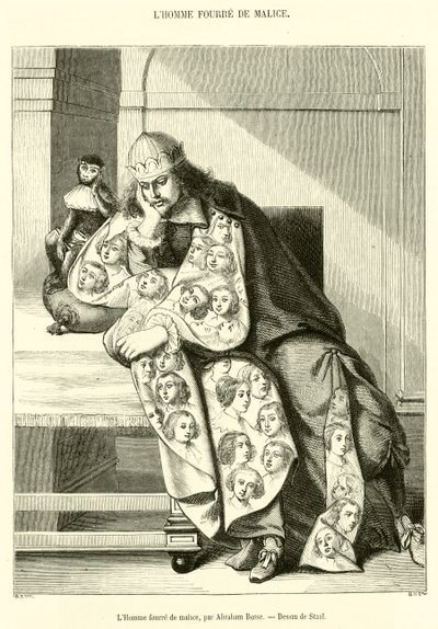 Mannen är busig (gravyr) av French School