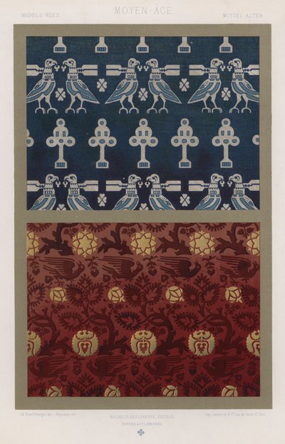Tygernas prydnad: medeltid, medeltid, Mittel-Alter (färg litho) av French School