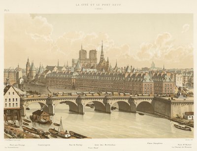 Staden och Pont-Neuf, 1665 av French School