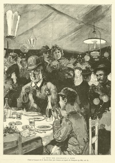 Snigelfestivalen i Rom (gravyr) av French School