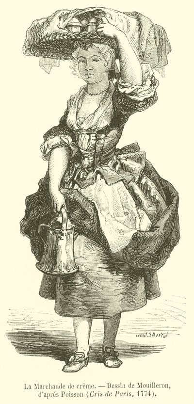 The Cream Seller (gravyr) av French School