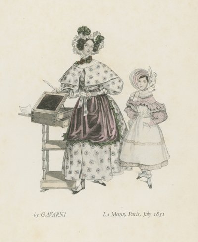 Mode, Paris, juli 1831 av French School