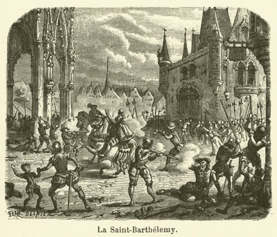 La Saint-Barthélemy (gravyr) av French School