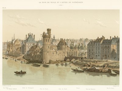 Tour de Nesle och Hotel de Guenegaud, 1650 av French School