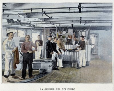 Officerernas kök - i "Military album - Navy: Life on board" av French School