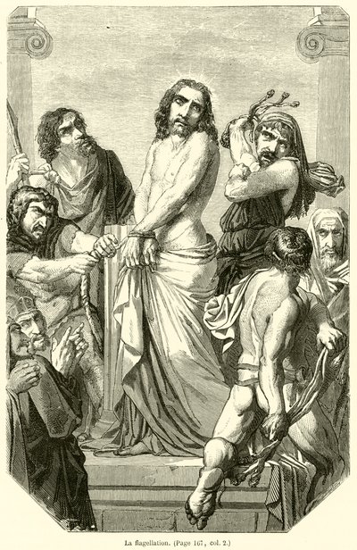 La flagellation (gravyr) av French School