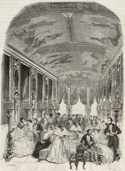 La galerie dit de Lebrun, som fungerar som ett chattrum under balen - Hotel Lambert sur l