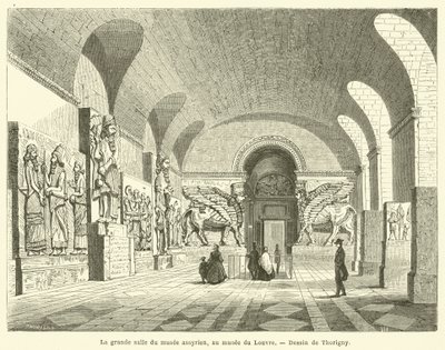 Assyriska museets stora sal vid Louvren av French School