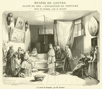 Poussins död (gravyr) av French School