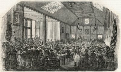 Båtsmännens krog i Bercy på 1800-talet - Gravyr i "Tableau-de-Paris"" av Edmond Texier 1852 av French School