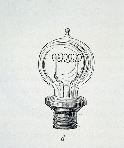 Lamp Edison - i "" The new conquests of science"" av Figutree av French School