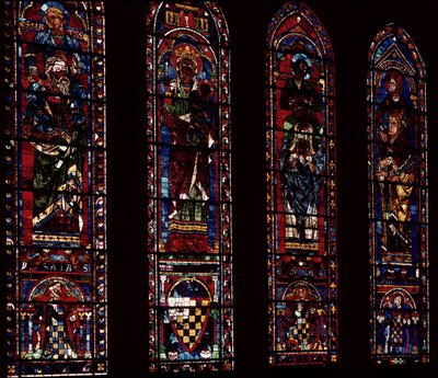 Lancetfönster från södra korsarm, c.1217-25 av French School