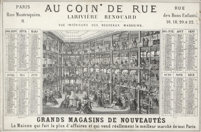 Lariviere Renouard varuhus, Paris (litho) av French School