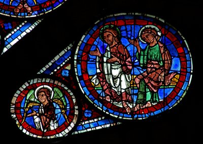 Sista domen: Två apostlar och en ängel (w143) av French School