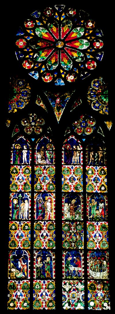 Last Judgment and the Works of Mercy, från södra långhuset, c.1325 av French School