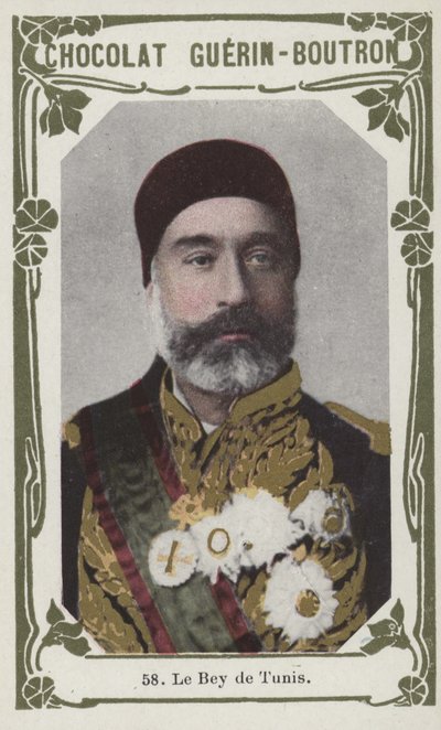 The Bey of Tunis (färgad bild) av French School