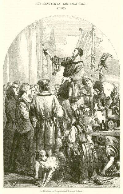 Le Charlatan (gravyr) av French School