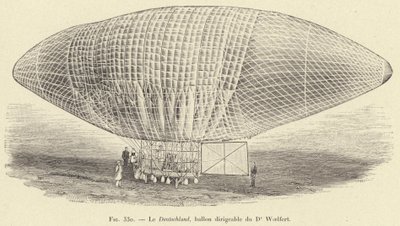 Deutschland, Dr. Woelferts styrbara ballong (gravyr) av French School