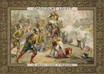 Le Grand Conde vid slaget vid Freiburg, 1644 av French School