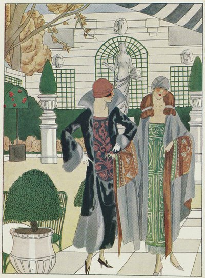 Vinterträdgården vid Ritz, från Art-Gout-Beaute, pub. 1920-tal (färglitografi) av French School
